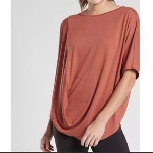 Athleta rust colored drapey dolman top